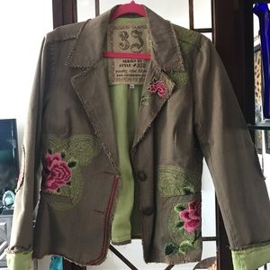 Johnny Was jacket, missing 1 button